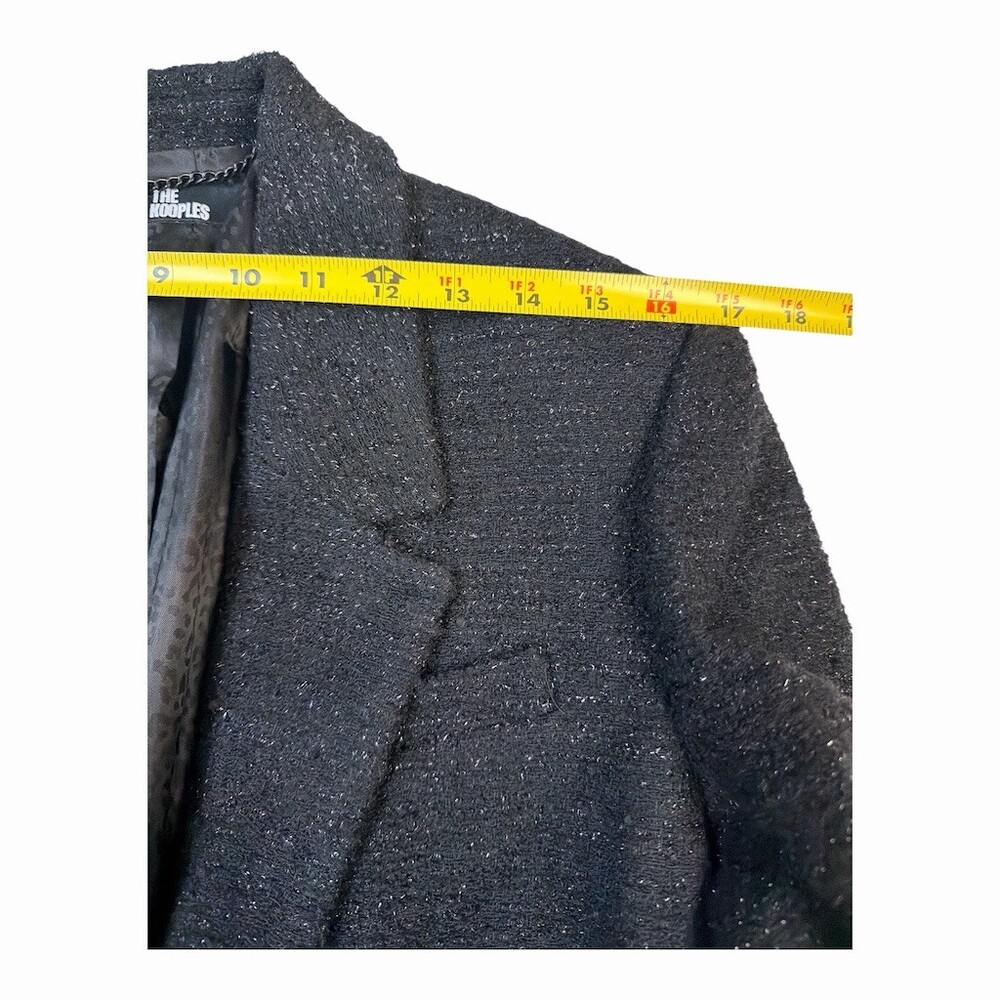 The Kooples Blazer Jacket Womens Small Black Structured Tailored Button 36/S - Picture 7 of 16